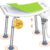 Luckfaith Adjustable Shower Stool with Curved Seat, Non-Slip – Supports 348 lbs