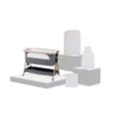 Lunar Bedside Crib Whisper Grey New Arrival Bundle – Duckling Print