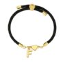 Lunvky Initial Heart Bracelets, 14K Gold Plated, Adjustable