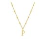 Lunvky Silver Initial Necklace, 14k Gold-Plated Name Pendant