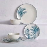 Luxe Palm 12 Piece Dinner Set With Free Click and Collect ( Matching Cups £1.40 )