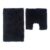 Luxurious Black Twist Cotton Bath Mat and Pedestal Set