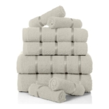 Luxury 8-Pack Towels Set, 100% Egyptian Cotton, 450 GSM, Cream