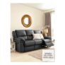Luxury Faux Leather 3 Seater High Back Manual Recliner Sofa