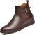 Lvptsh Womens Classic Ankle Boots Side Zipper Leather Chelsea Boots Ladies Walking Booties Low Heel Casual Comfortable Short Booties