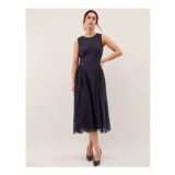 Lydia Sleeveless Lace Midi Dress Blue