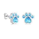Lynizo Kitty Paw Stud Earrings, 10mm Sterling Silver