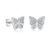 Lynizo Sterling Silver Butterfly Stud Earrings