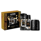 Lynx Black Vanilla Fine Fragrance Kit Gift Set with a body spray, a body wash and a Candle