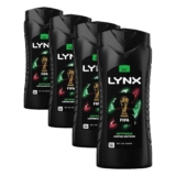 Lynx Men Africa 3-in-1 Hair, Face and Body Wash Shower Gel 500 ml (Pack of 4)