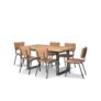 MAINE Natural Solid Oak & Metal Extending Dining Table
