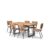 MAINE Natural Solid Oak & Metal Extending Dining Table