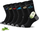 MAKABO Mens Dress Crew Socks 6/12/18 Pairs Bamboo Viscose Soft Breathable