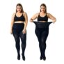 MANZI Womens Plus-Size Control Top Tights, Navy, 2 Pairs, XL