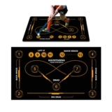 MAUNYASENA Field Hockey Training Mat 59×35 in Orange Dribbling Pad
