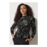 M&Co Heart Shirred Top