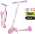 MEE GOO Scooter for Kids Ages3, 2 Wheels Gift Scooters for Girls Boys, Easy Folding Kids Scooter with 3 Levels Adjustable Handlebar and Rear Brake