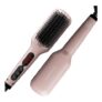 MEGAWISE Ionic Hair Straightener Brush, Adjustable Heat, Pink