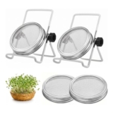 MIGIFTDY 2-Pack Sprouting Lids for Wide Mouth Mason Jars