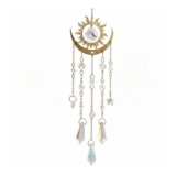 MIGUFTDY Crystal Suncatcher with Sun and Moon Design