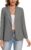 MINTLIMIT Lightweight Cotton Linen Blazers for Women UK Long Sleeve Elegant Jackets (Grey XL)