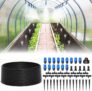 MIXC 65FT Quick-Connect Drip Irrigation System Kit, Automatic Garden Watering System with 1/4 Fast-Lock Tubing – Adjustable Nozzles for Garden, Greenhouse, Lawn, Potted Plants