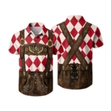 MOKBAY Lederhosen Oktoberfest Costume for Bavarian Adults, Green