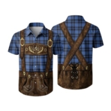 MOKBAY Oktoberfest Lederhosen Costume for Men, Gray, XXL