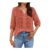 MOKBAY Womens Baggy Longline Cotton Top, Orange, 3XL