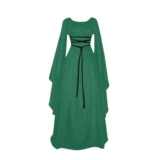 MOKBAY plus Size Halloween Dress Vampire Pirate Witch Green