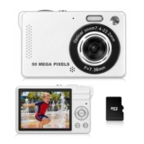 MOMILLA Kids Camera with Waterproof Case, 4K, 16x Zoom, 50MP