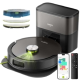 MONSGA Robot Vacuum with Mop, 8000Pa Suction, Dual Anti-Tangle, Self Emptying, Lidar