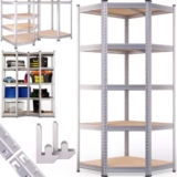 MONZANA Heavy Duty Corner Shelf 180x70x40cm Galvanized 875kg