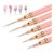MOXYOY 5Pcs Nail Art Liner Brushes Set 5/8/12/20/25 Pink