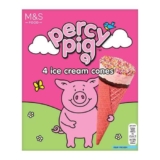 M&S 4 Percy Pig Ice Cream Cones – 4 x 70g