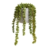 M&S Artificial String of Pearls in Ceramic Pot 16X38.1cm