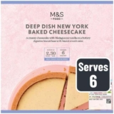 M&S Deep Dish New York Baked Cheesecake Frozen 530g