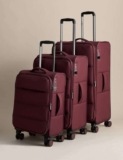 M&S Set of 3 Geneva 4 Wheel Soft Suitcases