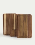 M&S Set of 3 Wooden Chopping Boards Free C&C