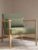 M&S Sherwood Light Oak Chenille Accent Chair – Soft Green