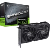 MSI GeForce RTX 5050 8G SHADOW 2X OC Graphics Card – RTX 5050 GPU, 8GB GDDR6 (20Gbps/128-bit), PCLE 5.0 – Dual- Fan Thermal Design