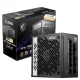 MSI MPG A1000G PCIE5 Power Supply Unit, 1000W, 80 Gold, Fully Modular ATX 3.0, PCIe 5.0 GPU, Jap 105C Caps, 0% RPM Mode – 10 Year Warranty