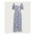 MSK White & Navy Floral Maxi Dress