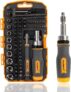 MULWARK 77PC Magnetic Ratcheting Screwdriver Bit Set with Case, Screwdriver Bit Set & Socket Kit, 77 in 1 Multi Bit Screw Driver for Home DIY, Electronics, Car Emergency and Garage