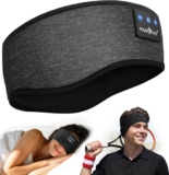 MUSICOZY Sleep Headphones Headband Bluetooth 5.4 Cool Headband Headphones for Sleeping & Sport with Thin Speakers,Wireless Music Headband Earphones Tfor Better Sleep & Sport