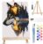 MXJSUA Forest Wolf Framed Paint by Numbers for Adults Beginners, Easy Adults Paint-by-Number Kits on Canvas with Easel, Acrylic Number Painting Crafts Gifts for Home Decor, 20x30cm