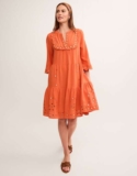 Maddie Mirror Midi Kaftan Orange / Blue