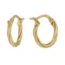 Made in Italy Together Silver & 9ct Bonded Gold 15mm Twist Hoop Earrings