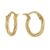 Made in Italy Together Silver & 9ct Bonded Gold 15mm Twist Hoop Earrings