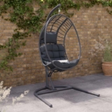 Maeria Dark grey Metal Hanging Egg Chair – £90 – W/B&Q Club Signup – Free C&C